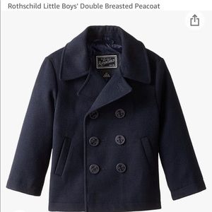 NWT Boys Double Breasted Pea Coat -S. Rothschild & Co.